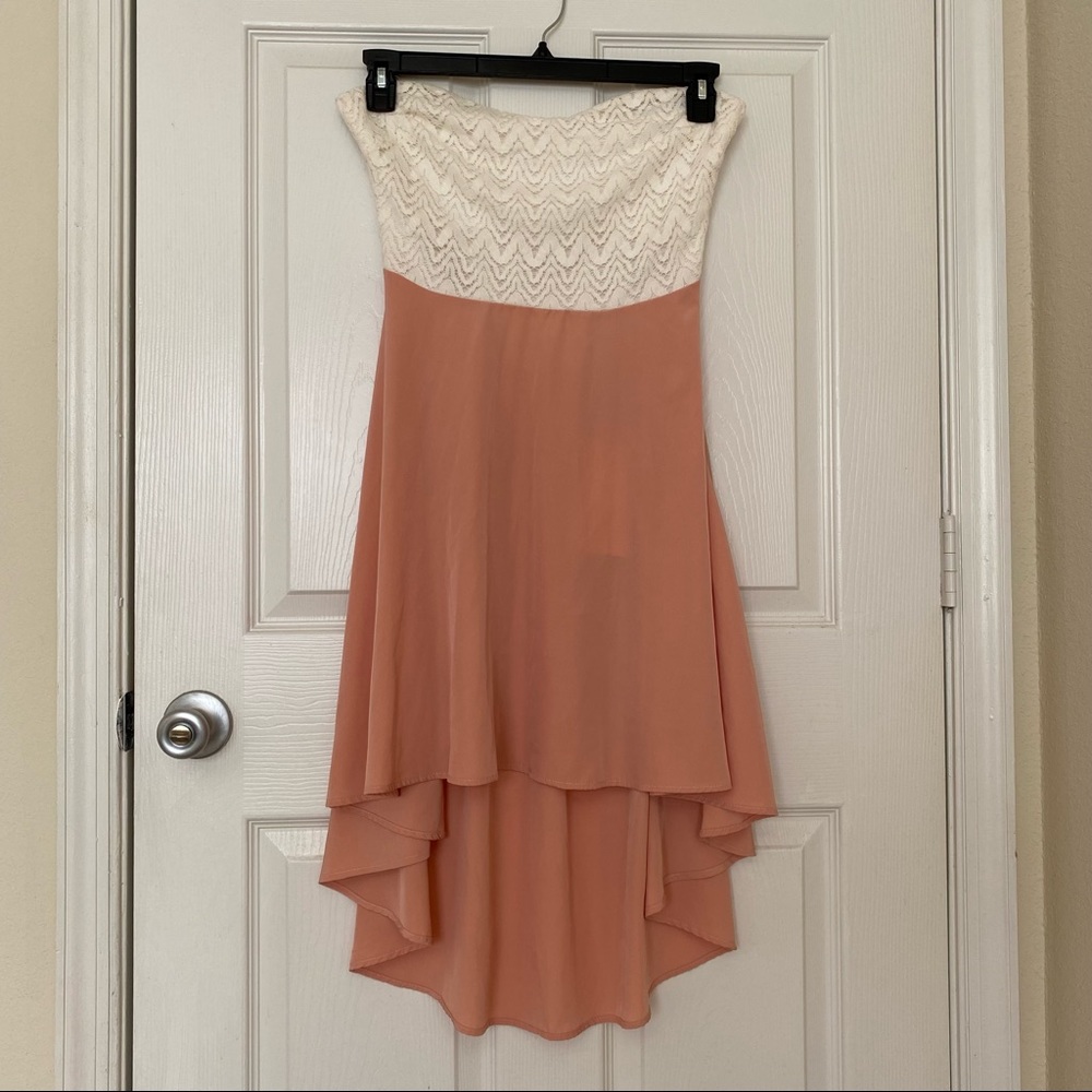 Lulu’s Strapless Cut-out Back Dress New